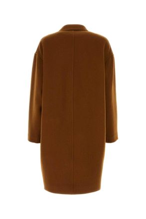 Isabel Marant Ma0030ffb3d03i 50bw Brown Exterior: Wool Cashmere Silk Cappotti Coat