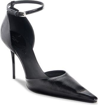 Alaia Ankle Strap dOrsay Pump in Noir at Nordstrom, Size 11Us