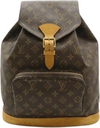 Louis Vuitton Pre-owned Backpacks, female, Brown, Size: ONE SIZE Pre-owned Canvas Backpack