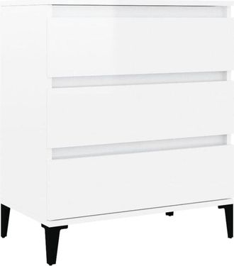 vidaXL Sideboard High Gloss White 60x35x70 cm Engineered Wood Vidaxl