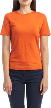 Xacus Ronde hals T-shirt - Dames - T-shirts - Oranje - XS - Tops