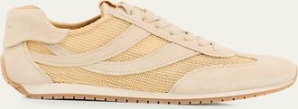 Vince Oasis Raffia and Suede Retro Sneakers
