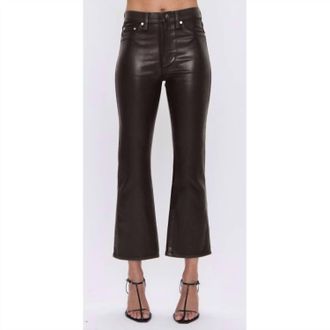 Pistola Denim Lennon High Rise Crop Boot Pant In Coated Mocha