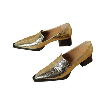 Generic JCVBN Women Light Weight Stylish Elegant Black Square Heel Shoes Lady Casual Office Party Shoes