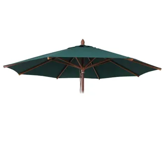 Hhg [nunca Usado] Funda De Repuesto Para Sombrilla De Madera Para Hosteler&iacute;a Hhg-205b, Funda Para Sombrilla, Redonda, &Oslash; 3 M, Poli&eacute;ster, Color Verde Oscuro