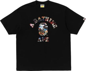 A Bathing Ape Hybrid Camo College Relaxed Fit T-Shirt Black 0ZXTEM319101RBKX