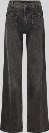 Angels Flared Jeans mit aufgesetzten Taschen Modell LIZ SMART BUCKLE in Dunkelgrau, Größe 36/32