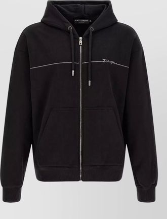 Dolce & Gabbana cotton zip-up hooded sweatshirt