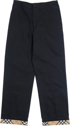 Burberry Wide Trousers, male, Blue, Size: M Wide Trousers