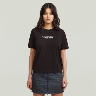 G-Star HD Graphic T-Shirt - Zwart - Dames