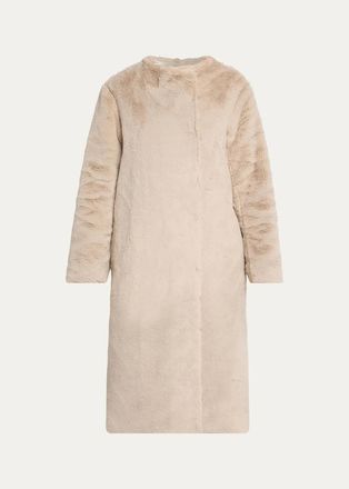 Maria McManus Faux Fur Long Car Coat