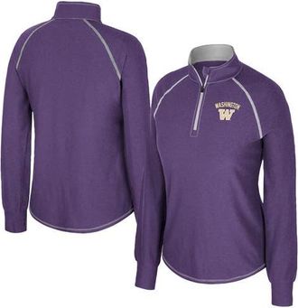 Colosseum Womens Colosseum Purple Washington Huskies Bikram Raglan Quarter-Zip Top at Nordstrom, Size Xx-Large