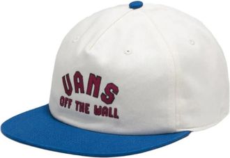 Vans Retro Laag Profiel Katoenen Hoed Blauw Wit - Dames - Petten - Wit - ONE Size - Katoen - Accessoires