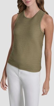 DKNY Seamless Rib Tank in Light Fatigue at Nordstrom, Size X-Small