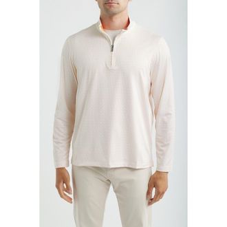 Johnston & Murphy XC+ Performance Game Day Quarter-Zip Pullover in Bright Orange at Nordstrom, Size Xx-Large