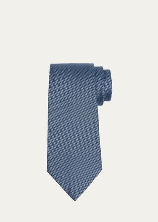 Ermenegildo Zegna Mens Wavy Silk Jacquard Tie