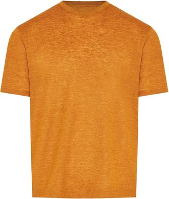 Ermenegildo Zegna m&eacute;lange short-sleeve T-shirt - Orange