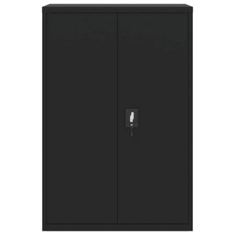 Berkfield Home Durable File Cabinet Black 90x40x140 cm Steel | Size: 90 x 40 x 140 cm