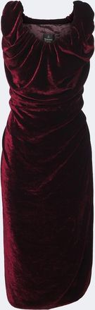 Vivienne Westwood Ginnie Amber draped velvet midi dress