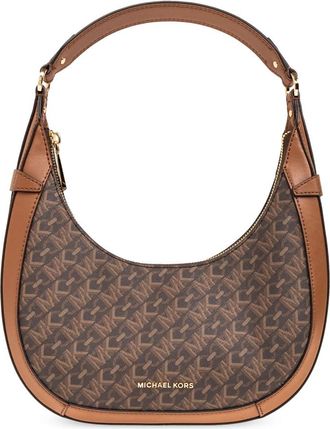 Michael Kors Schoudertas met logo - Dames - Schoudertassen - Bruin - ONE Size - Tassen