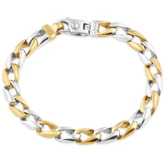 Pompeii3 Mens Link 14k Gold (32gram) or Platinum (52gram) 8.5mm Bracelet 9