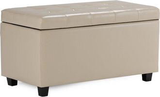 Simpli Home Cosmopolitan 34In Transitional Rectangle Storage Ottoman