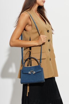 Tory Burch Leather Bag Lee Petite, Womens, Blue