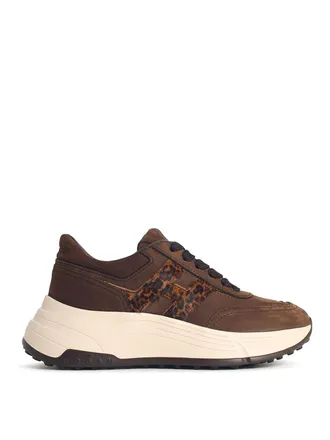 Hogan hi-fi brown suede sneakers
