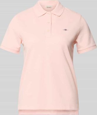 GANT Poloshirt mit Logo-Stitching und Polokragen in Rosa, Gr&ouml;&szlig;e XXL