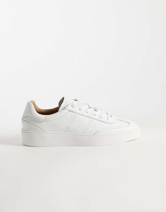 Noak Made In Portugal - Sneakers in pelle r&eacute;tro bianche con lacci-Bianco