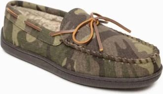 Minnetonka MenS Pile Lined Slippers In Camo