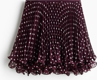 H&M Plissierter Minijupe - Red