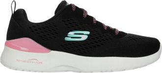 Skechers Sketch-Air Mesh-sportschoenen voor dames (Zwart/roze)