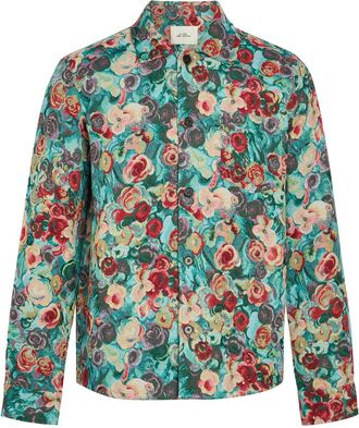 Les Deux Floral-jacquard Woven Overshirt - Multicoloured 1 - XL