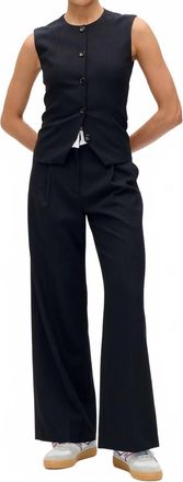 Baum Und Pferdgarten Menea Suit Vest In Black Pinstripe