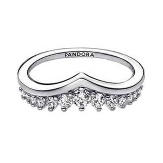 Pandora Sterling Silver Timeless Wish Pave Ring, Size 50
