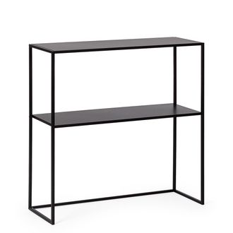 BIZZOTTO Console 2 shelves Alrik rectangular black 78X78H