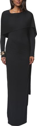 JLUXLABEL Glitz Asymmetric Maxi Dress in Black at Nordstrom, Size X-Small