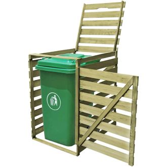 vidaXL Vidaxl - Cobertizo Para Contenedor De Basura De Madera Impregnada 240 L