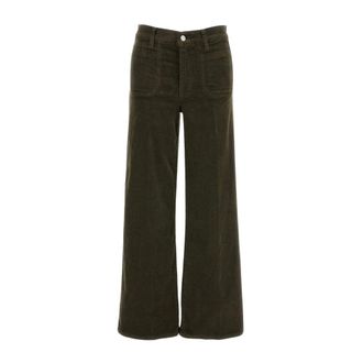 Frame Denim Broeken, Dames, Groen, W29, Katoen, Le Slim Palazzo Modernist