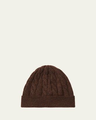 Loro Piana Cedar Cable-Knit Cashmere Beanie