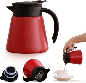 OEM Cafetera Isot&eacute;rmica De Acero Inoxidable 304, Cafetera Isot&eacute;rmica Ligera, Ideal Para Caf&eacute;, T&eacute;, Leche Y Otras Bebidas, 600 Ml, 10,5 X 10,5 X 13,5