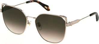 Just Cavalli SJC042 0594 Womens Sunglasses Gold Size 58