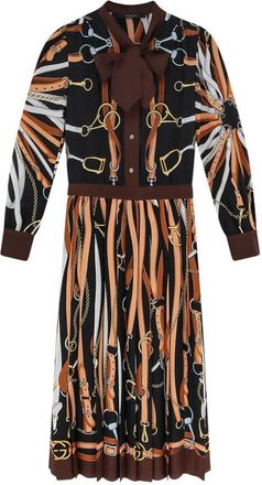 Gucci Zijden jurk met print - Dames - Casual kleedjes - Veelkleurig - M - Kleedjes