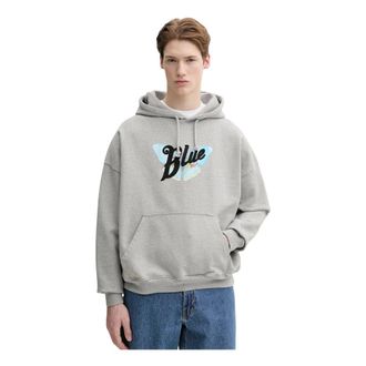 Bluemarble Sudadera con Capucha de Algod&oacute;n Relajado - Sweatshirts & Hoodies - Hombre - Gris - S