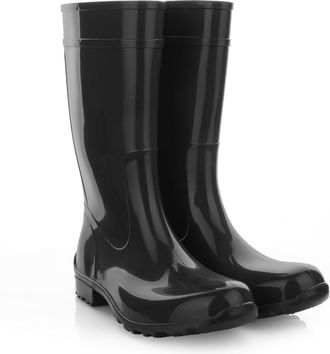 Lemigo Ilse Womens Wellington Boots High Rain Boots, black, 4 UK