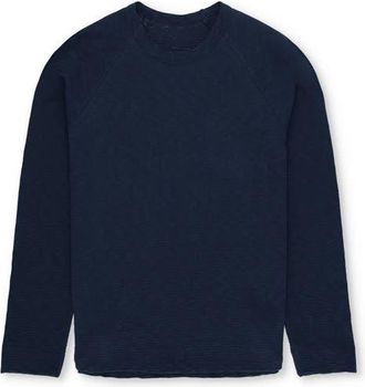 Fortela Indiana Cotton Long Sleeve T-Shirt in Navy Blue at Nordstrom, Size Xx-Large