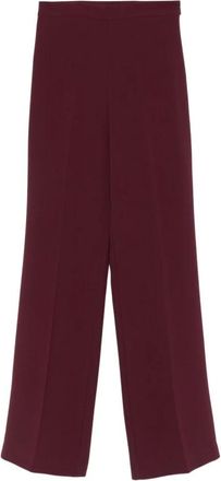 Twinset Broeken, Dames, Bruin, M, Leer, Flared Broeken