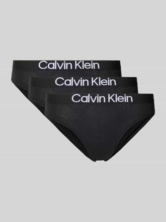 Calvin Klein Underwear Slip aus Baumwoll-Mix im 3er-Pack in Black, Gr&ouml;&szlig;e XL