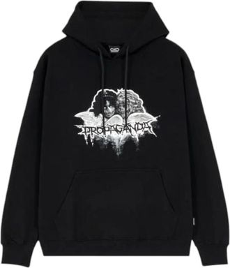 PROPAGANDA Onschuldige hoodie met zeefdruk - Heren - Hoodies - Zwart - M - Katoen - Hoodies & sweatvesten